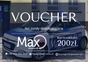 Voucher na jazdy doszkalające i kursy 200zł